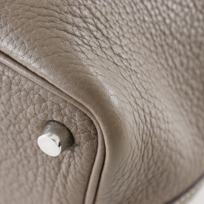 Hermes Picotin Lock 18 PM Taurillon Clemence Etoupe □L Ladies Handbag