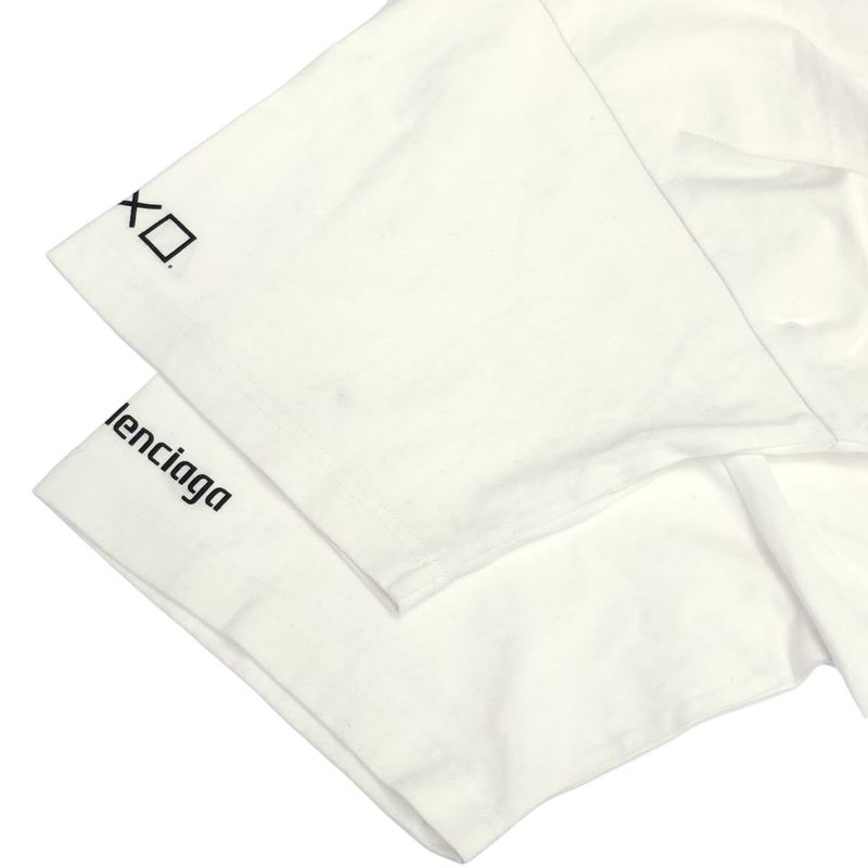 Balenciaga Playstation Ps5 Print Oversize D T-Shirt 651795 Tkvf3 White XXS
