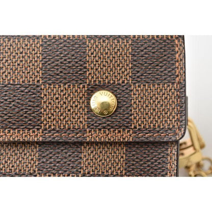 Louis Vuitton Chain Wallet Long Wallet Portefeuille Accordeion Damier N60002