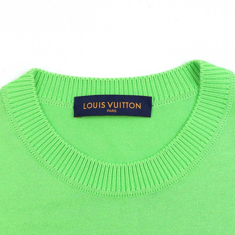Louis Vuitton 22aw Signature Short Sleeve Crew Neck Knit T-Shirt Rm222q Jl4