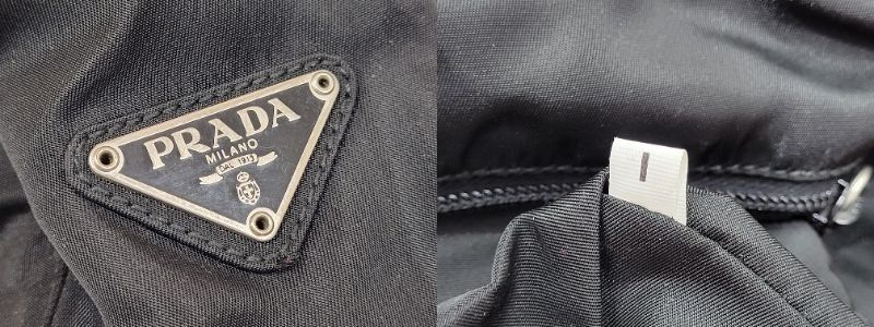 Prada Handbag B8167 Tessuto Nylon Plastic Nero Black Preowned 003806