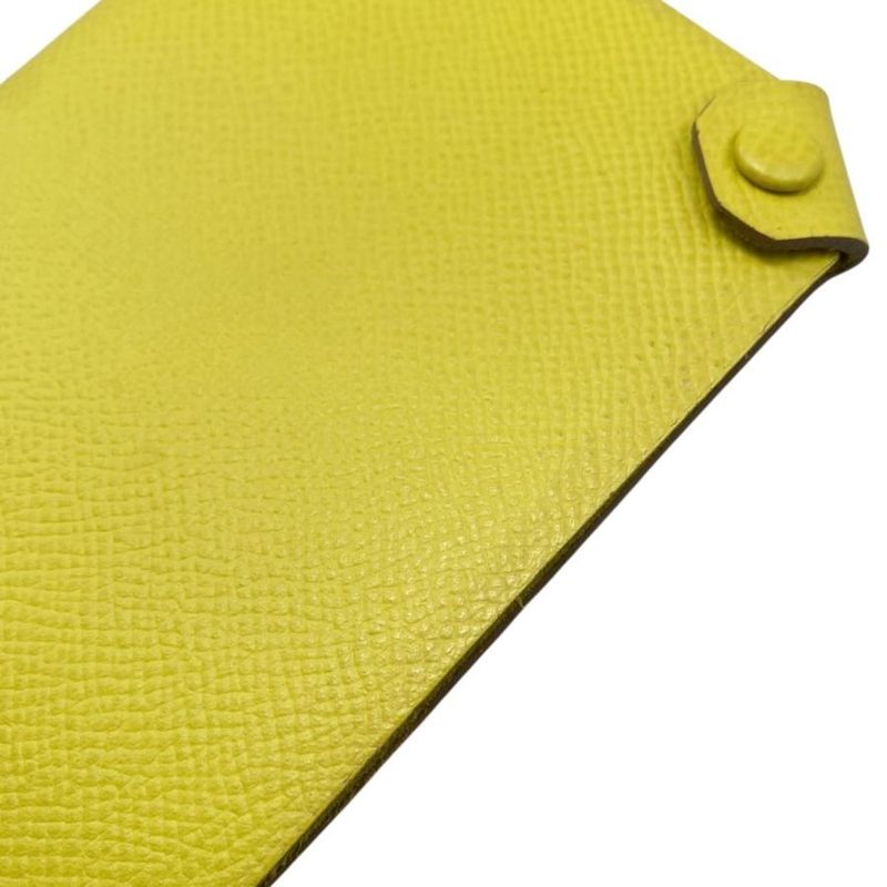 Hermes Pass Port Case Tarmac PM X Engraved Yellow Silver Hardware Hermes