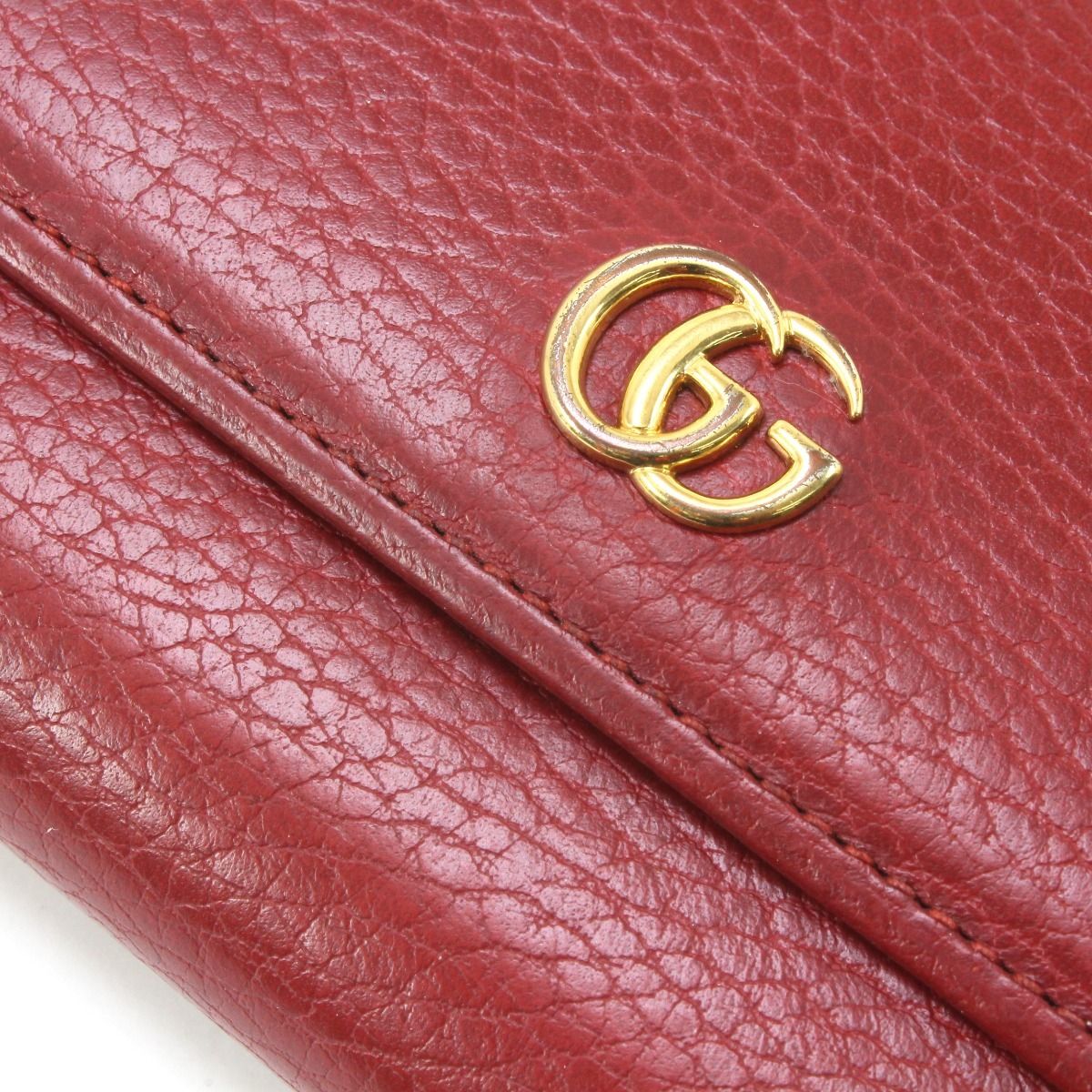 Gucci Long Wallet Double G Continental Wallet 456116 Red