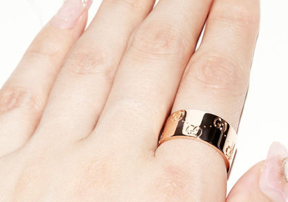 Gucci Rings 18K Pink Gold Iconic Ring Width 89mm (035in)