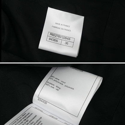 Chanel Double Jacket 36 Black Ladies
