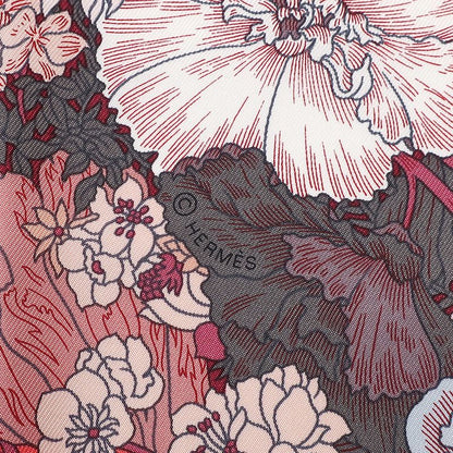 Hermes Scarf Carré 90 Carre Silk Rose Lipstick Viourose and Cream [robe Legere