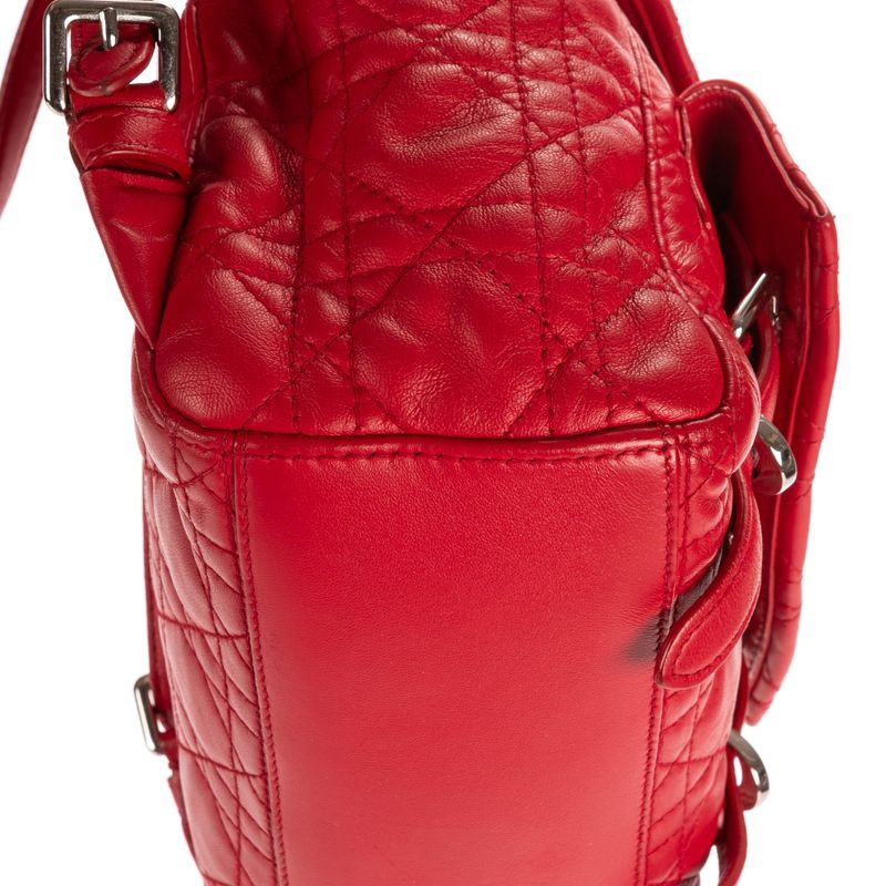 DIOR Stardust Backpack Red Canage Quilt A