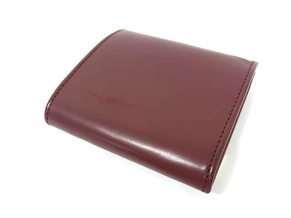 Cartier Leather Must Line Leather Coin Case Coin Purse Ladies Men's Bordeaux