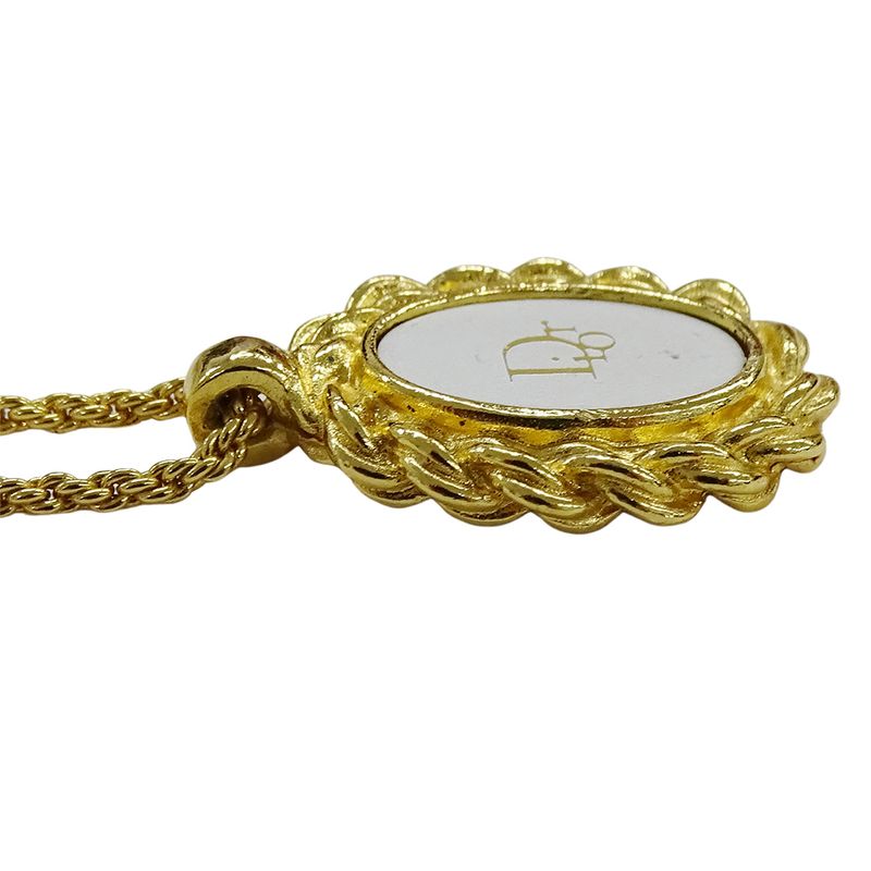 Dior Necklace Women's Brand Logo GP Gold Accessories