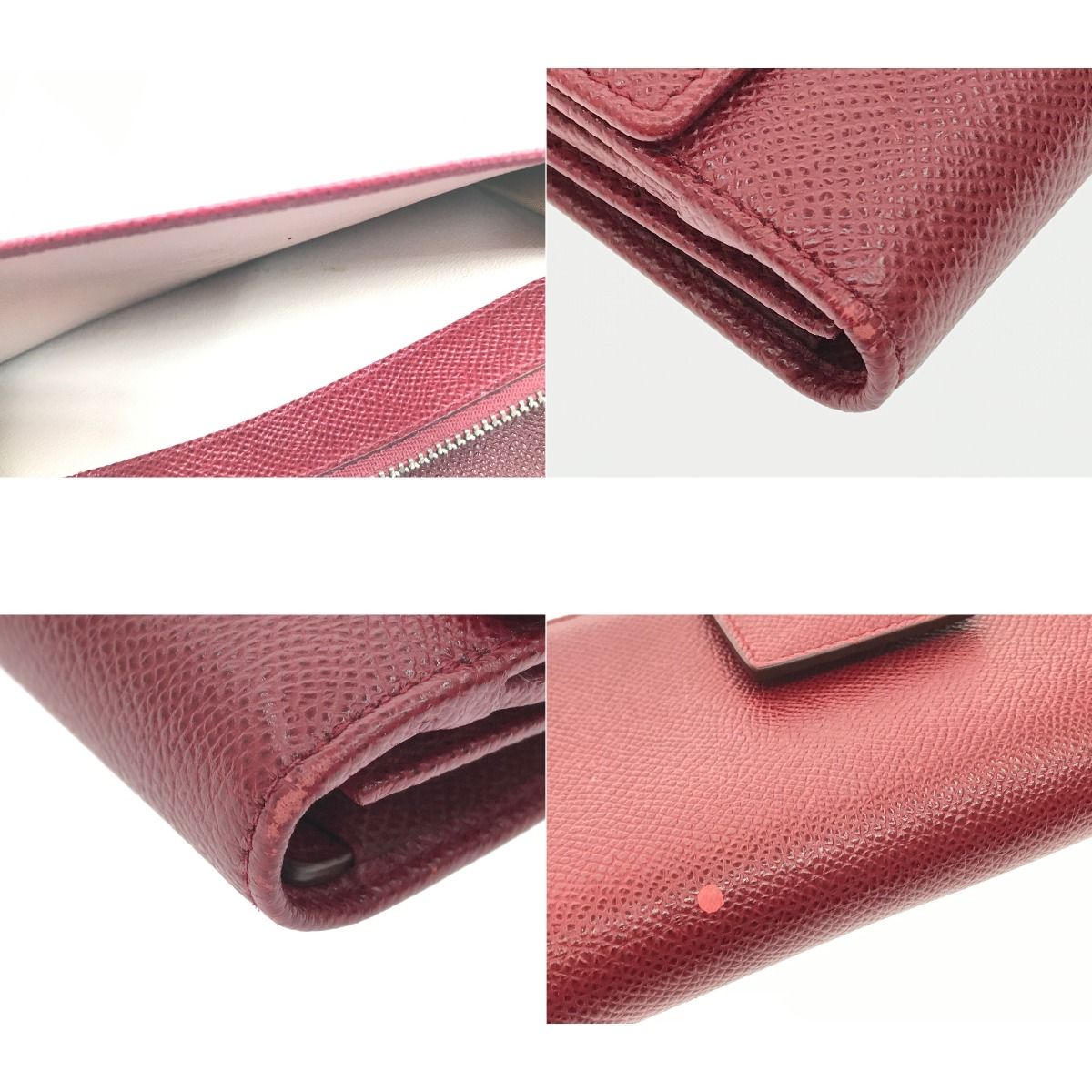 Bvlgari Bvlgari Long Wallet Logo Clip Ruby ​​red 33744