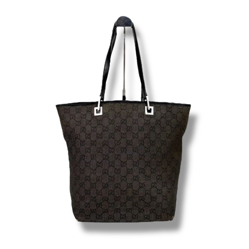 Gucci Mini Tote Bag GG Canvas Black Shoulder