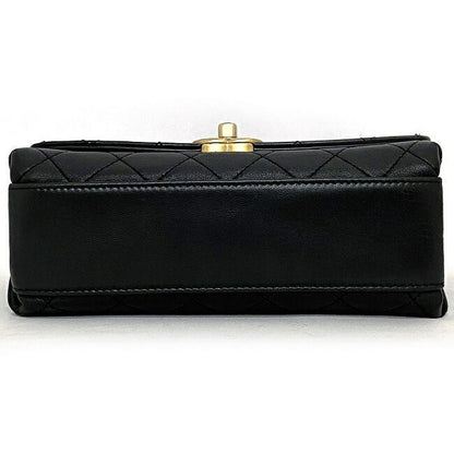 Chanel Top Handle 2way Bag Black Gold Silver