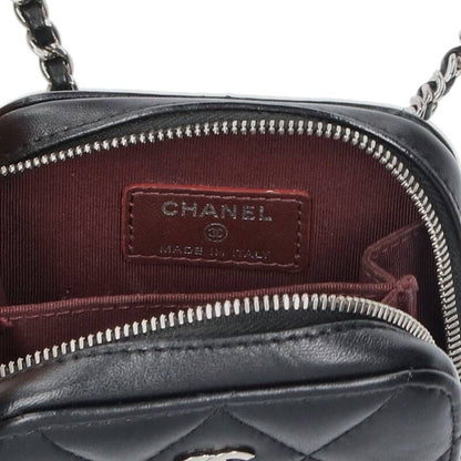 Chanel Matelasse Lamb Skin Phone Pouch With Card Case Men's