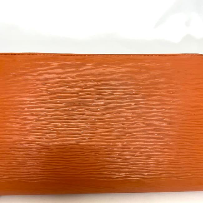 Prada Round Zipper Long Wallet Orange Papaya Vitello