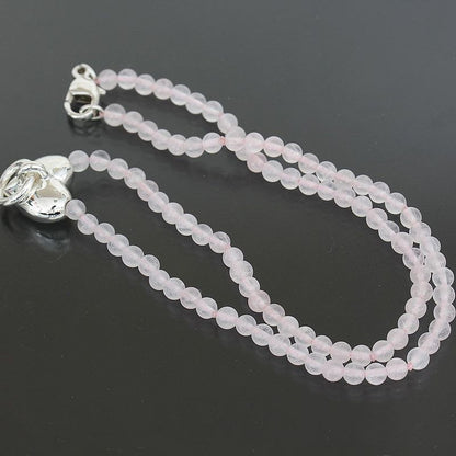 Tiffany & Co Rose Quartz Necklace Silver 925 E0575