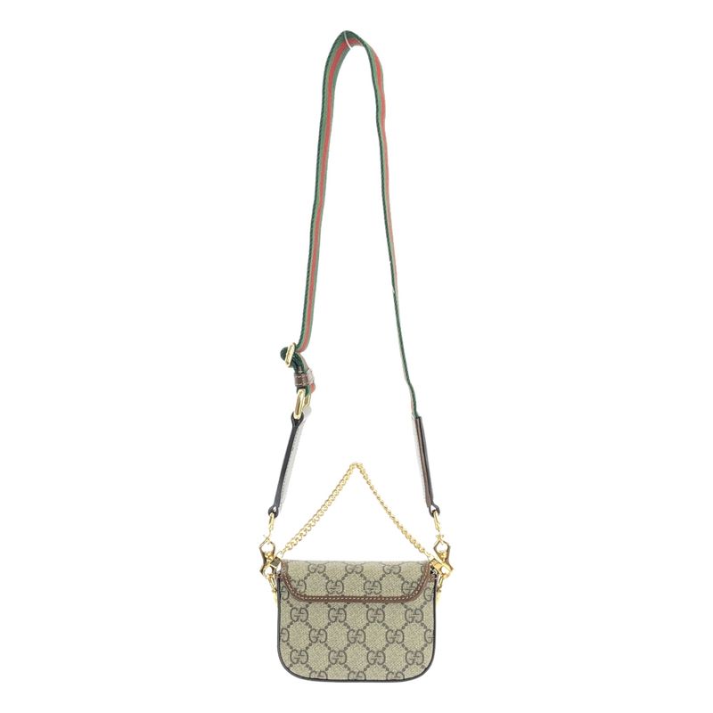 Gucci Horsebit Shoulder Strap Wallet - Beige Brown - Women's