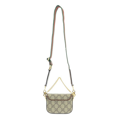 Gucci Horsebit Shoulder Strap Wallet - Beige Brown - Women's