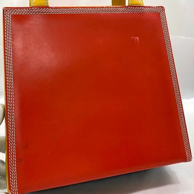 Loewe Handbag F21571 Red Yellow Top Handle