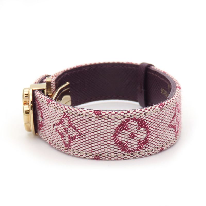 Louis Vuitton Bracelet Good Luck Bracelet M64459 Monogram Mini Metal Pink Gold