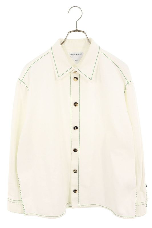 Bottega Veneta 687766 Vf4t0 Color Stitching Long Sleeve Shirt Men's 48