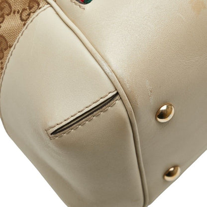 Gucci GG Canvas Mayfair Sherry Line Handbag Shoulder Bag 2WAY 257349 Beige