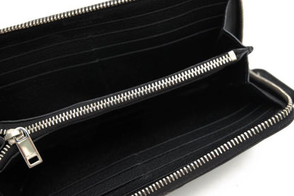 Saint Laurent/Yves Saint Laurent Long Wallet Ladies Women Leather Genuine Black