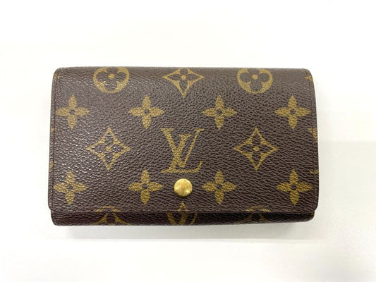Louis Vuitton Monogram Porte Monet Vieux Trésor M61730 Foldable Wallet L-shaped