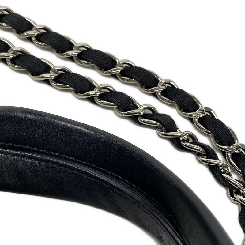 Chanel Tote Bag Deauville Line GM Light Gray X Black 2WAY / Chain Shoulder /