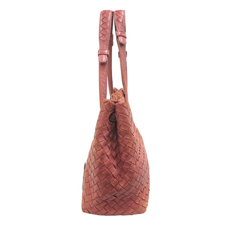Bottega Veneta Intrecciato Small Garda Hand Tote Bag Lamb Leather Pink Ladies