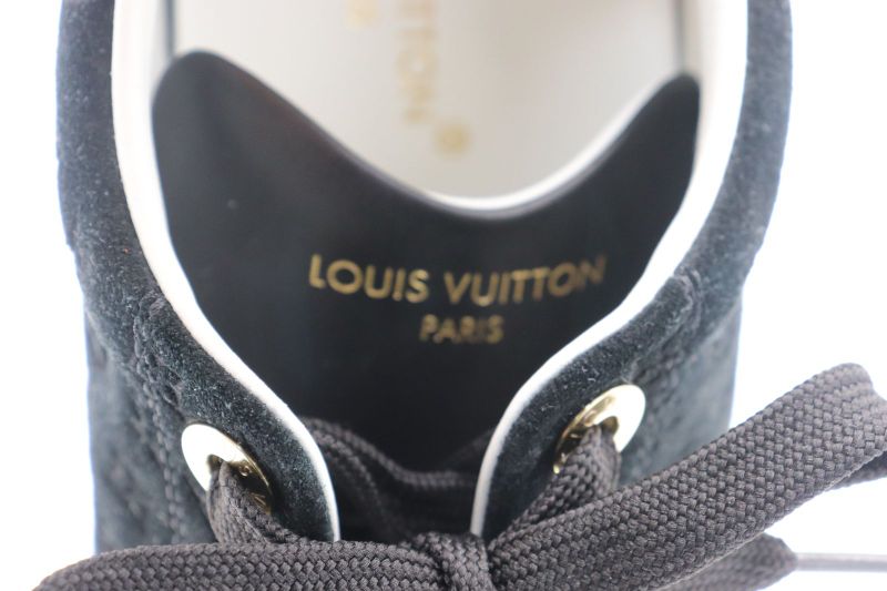 Louis Vuitton Monogram Time Outlines 23 Years Leather X Suede Sneakers Women's