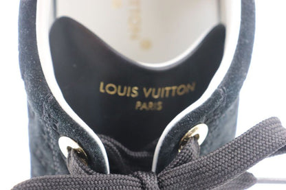 Louis Vuitton Monogram Time Outlines 23 Years Leather X Suede Sneakers Women's