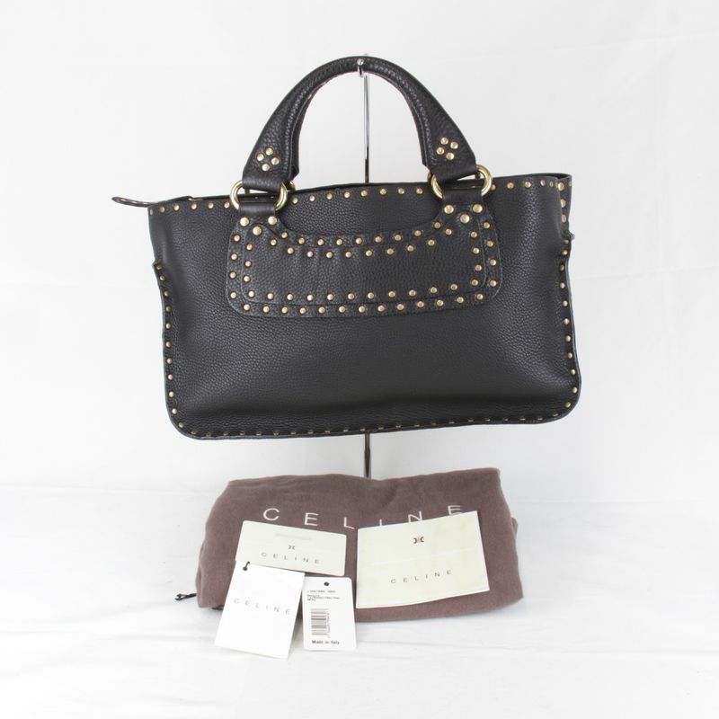 Celine Studded Boogie Bag Handbag Leather Ladies