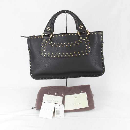 Celine Studded Boogie Bag Handbag Leather Ladies