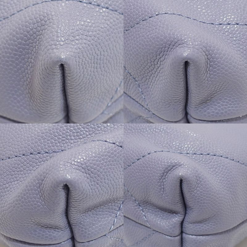 Chanel Chnel22 Mini Handbag 2WAY Soft Caviar Skin Purple Gold Hardware