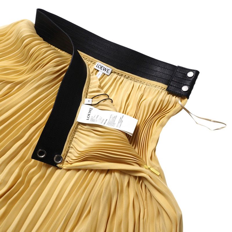 Loewe Long Skirt Size 34 Pleated Skirt Chiffon Cut Off Anagram Logo
