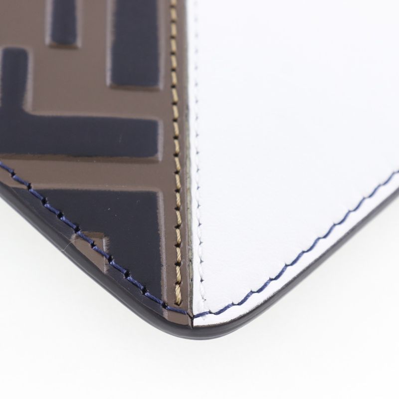 Fendi Mania FILA Collaboration 8bs020 Leather Unisex Clutch Bag