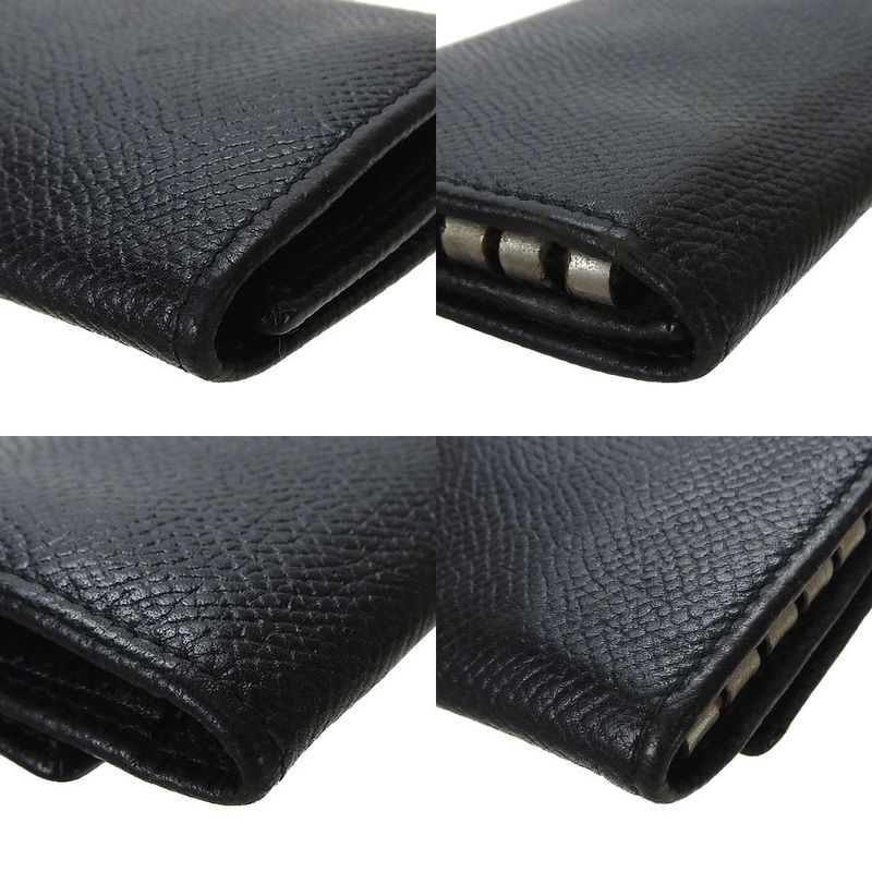 Bulgari Key Case Leather Black - 6 Rings Bvlgari