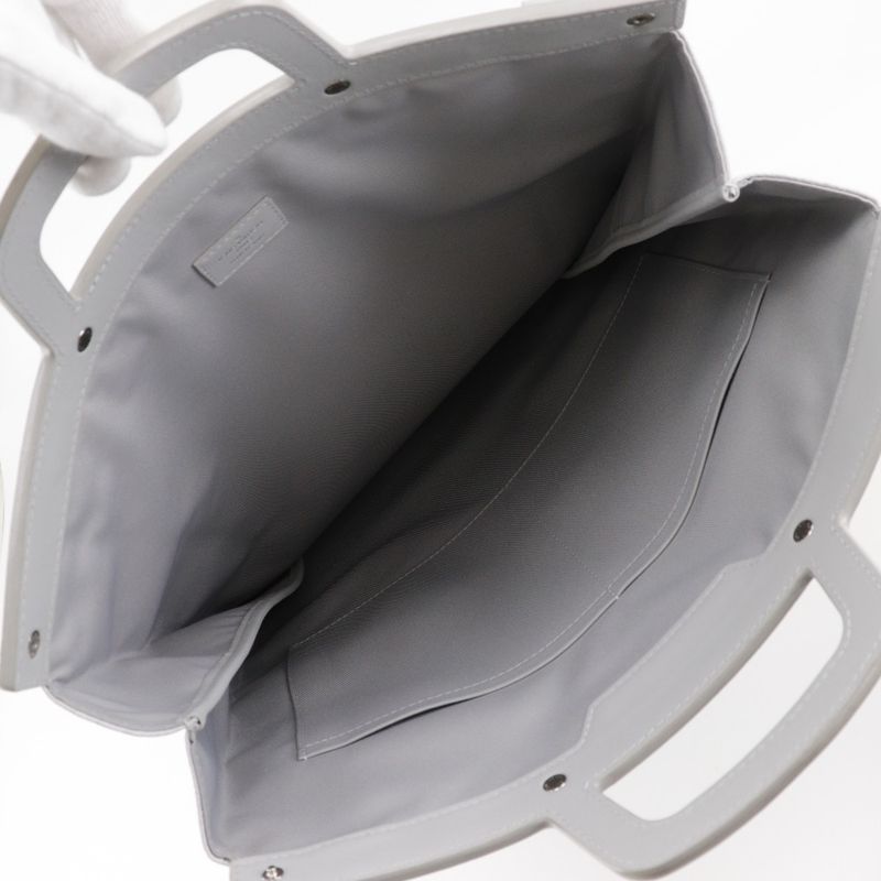 Louis Vuitton Flat Vertical Tote M44627 X White Monogram Canvas Light Gray