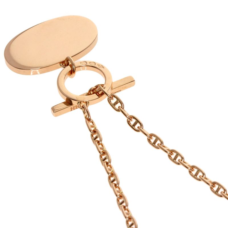 Hermes Chaine D'ancre Verso Necklace 18K Pink Gold Ladies