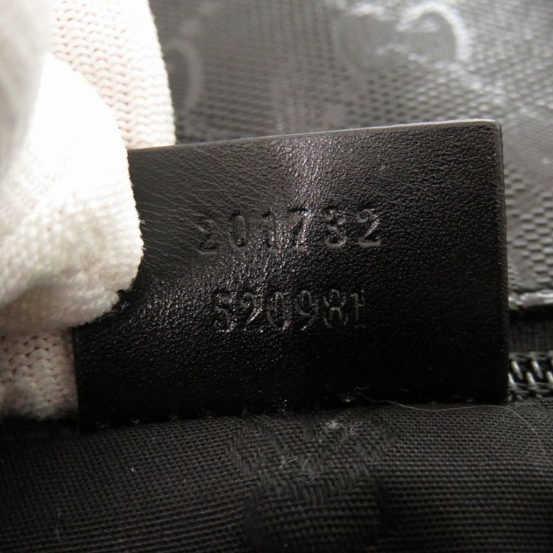 Gucci GG Imprime 201732 PVC Black Messenger Bag Shoulder Bag Black 0164 Gucci