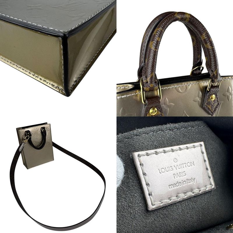 Louis Vuitton Crossbody Shoulder Bag Handbag Monogram Vernis Petite Sac Pla