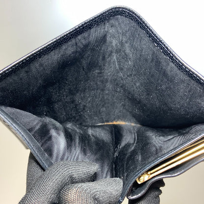 Chanel Caviar Skin Coco Mark Long Wallet A13498 Black