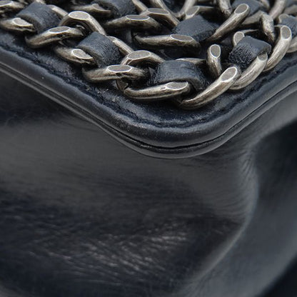 Chanel Shoulder Bag Boy Chanel Leather Navy Gunmetal Hardware Navy Blue Chain