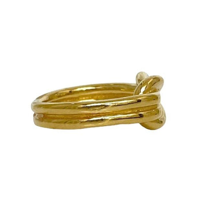 Hermes Scarf Ring Gold Vintage GP Used Hermes