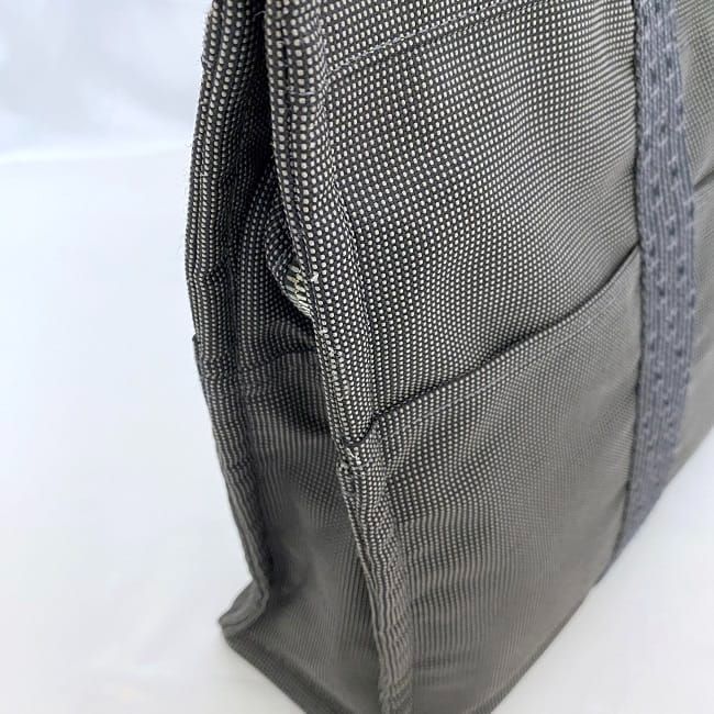 Hermes Tote Bag Tote MM Gray Her Line Excellent Condition Canvas