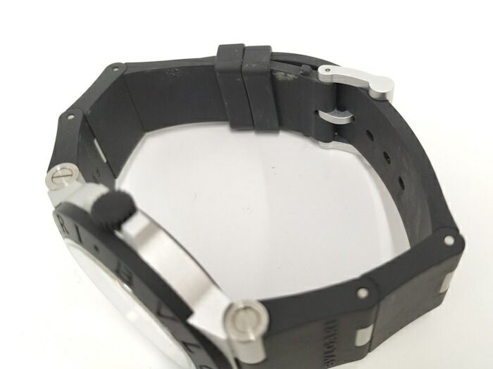 Bvlgari Aluminum Steve Aoki Limited Aluminum Automatic White Dial Rubber Black