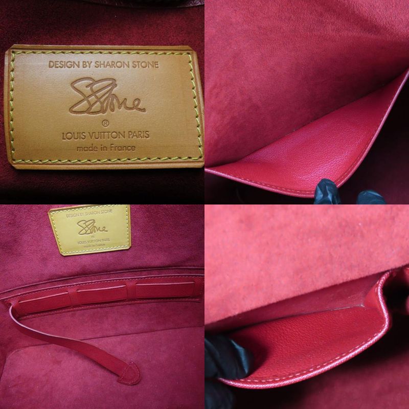 Louis Vuitton Shoulder Bag Amfersley M47275 Monogram Nubuck Leather Brown Gold