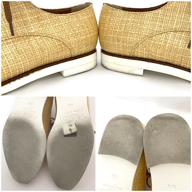 Fendi Shoes Natural Beige 8l4179 Excellent Condition 22.5cm (8.86in)