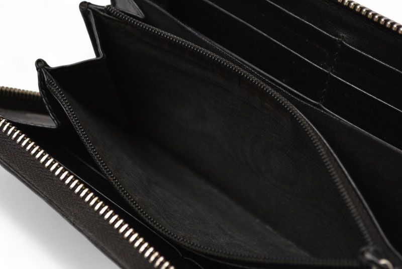 Gucci Wallet Gucci Long Wallet Round Zipper Webline Guccissima Black 408831