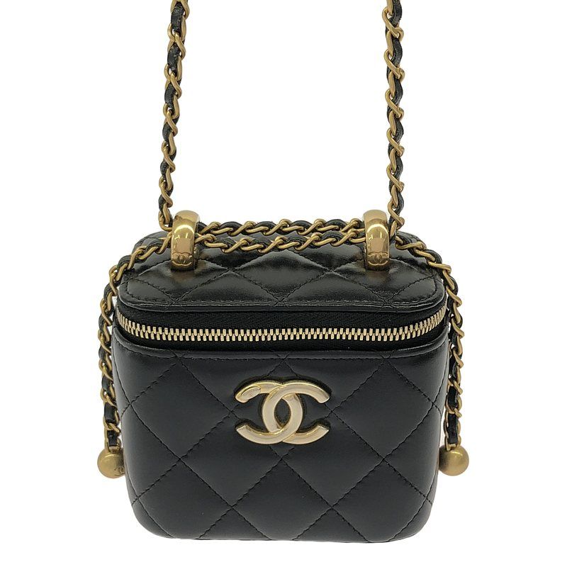 Chanel | Ap2292 Coco Marc Matelasse Lambskin Vanity Chain Pouch Shoulder Bag